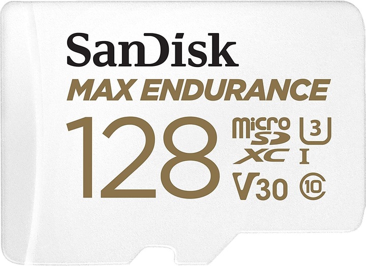 Productafbeelding SanDisk Maximaal uithoudingsvermogen (128 GB, microSDXC, U3, UHS-I)