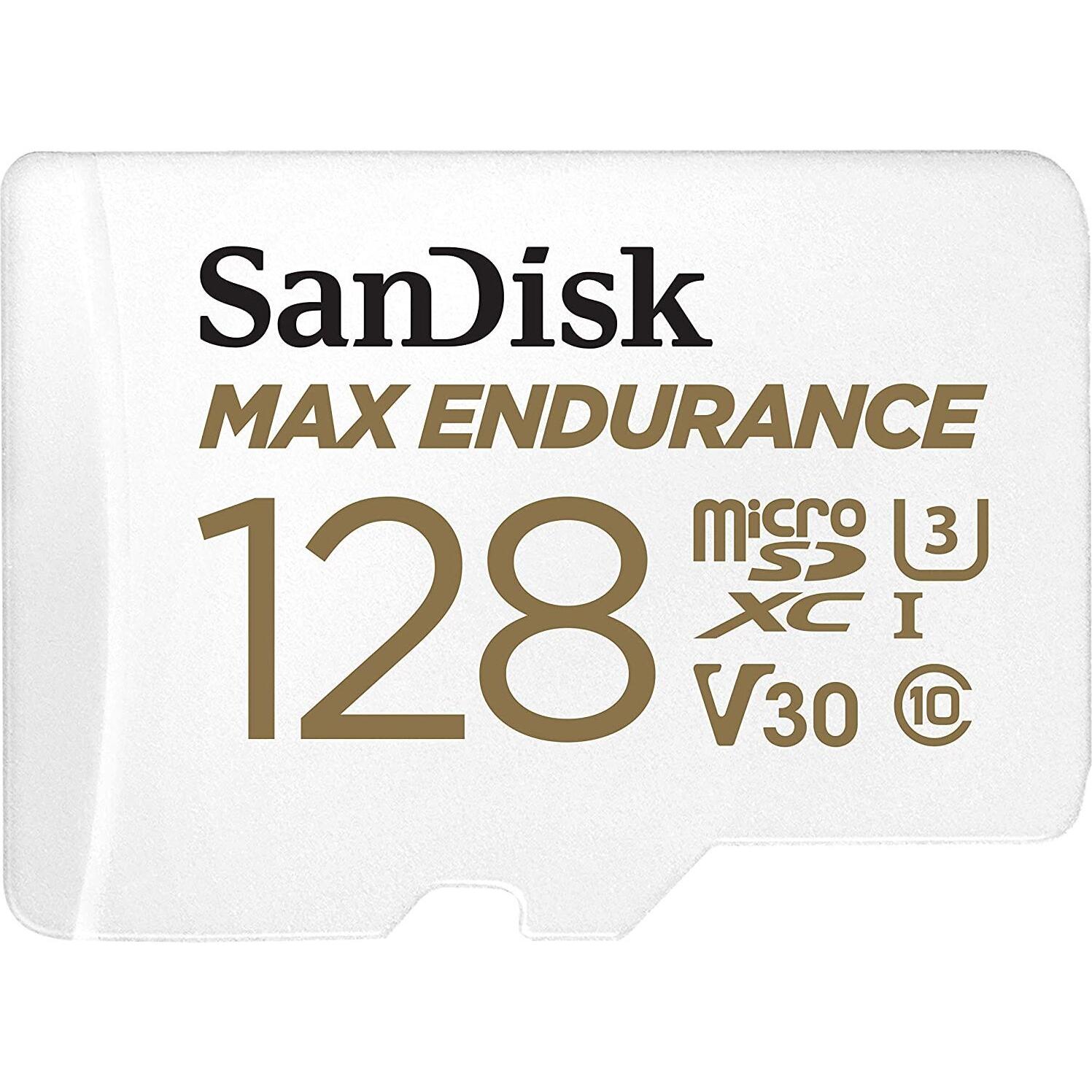 SanDisk Max Endurance (128 GB, microSDXC, U3, UHS-I), Speicherkarte, Weiss