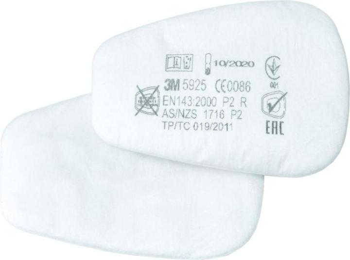 Actual product image 3M P2 Particle insert filter 5925 (Replacement respirator filter)