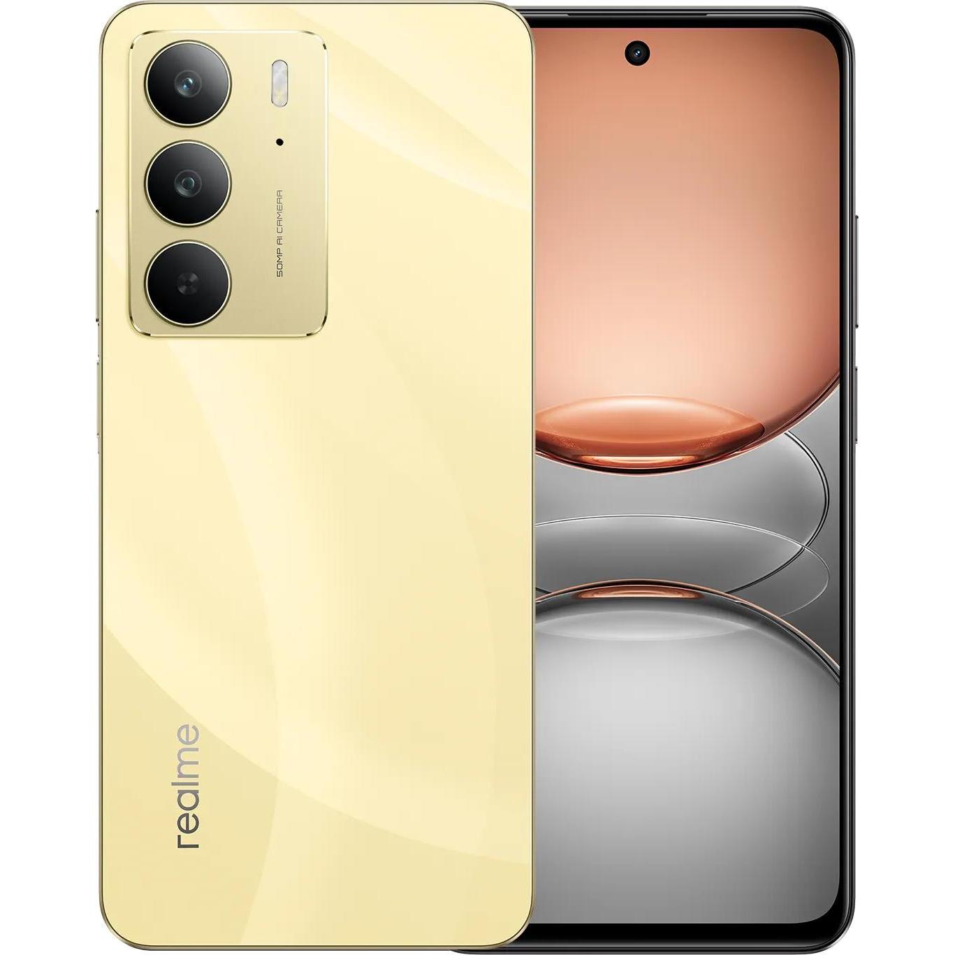 realme C75 (256 GB, Lightning Gold, 6.72", Dual SIM, 50 Mpx, 4G), Smartphone, Gelb