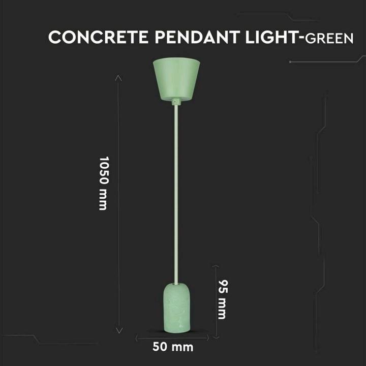 Immagine prodotto V-TAC VT7668GN Lampada a sospensione in cemento verde (E27)