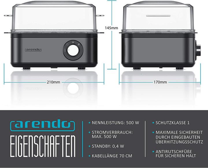 Produktbild Arendo Eierkocher Edelstah