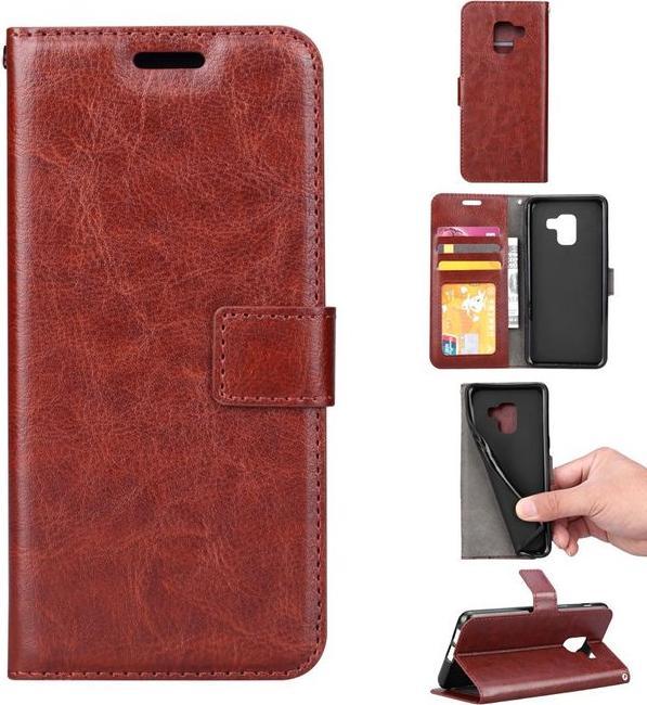 Actual product image MU Classic Crazy Horse Leather Bookcover Case (Samsung Galaxy A8 (2018))