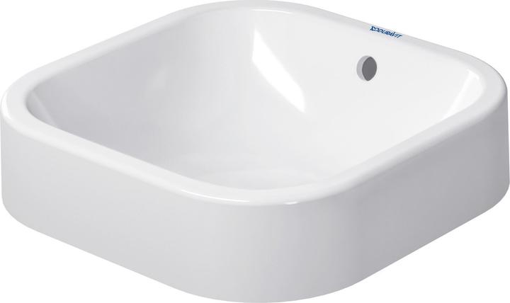 Duravit Countertop basin HAPPY D.2 m ÜL o HLB 400x400mm closed o HL white (400 mm, 400 mm)