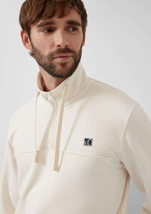 Produktbild s.Oliver Sweatshirt Sweatshirt mit Eingrifftaschen und Label-Patch (M)