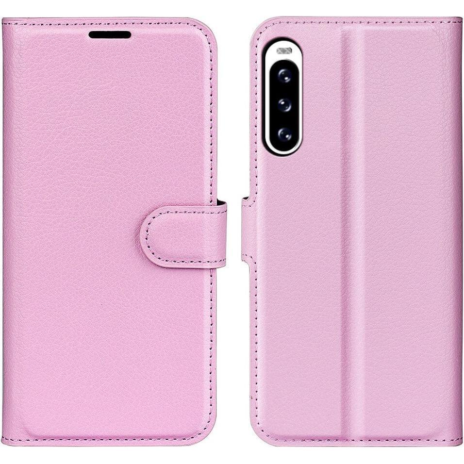 Cover-Discount Sony Xperia 10 V - Leder Etui Hülle rosa (Sony Xperia 10 V), Smartphone Hülle, Rosa