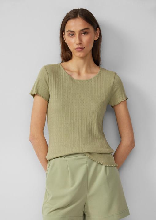 Actual product image S.Oliver T-Shirt T-Shirt mit Ajour-Muster (XS)