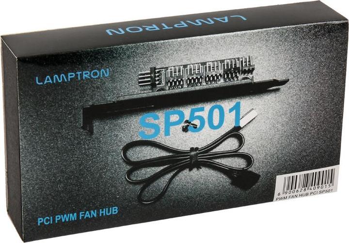 Actual product image Lamptron SP501 PWM hub for PCI bracket (4 Fan)