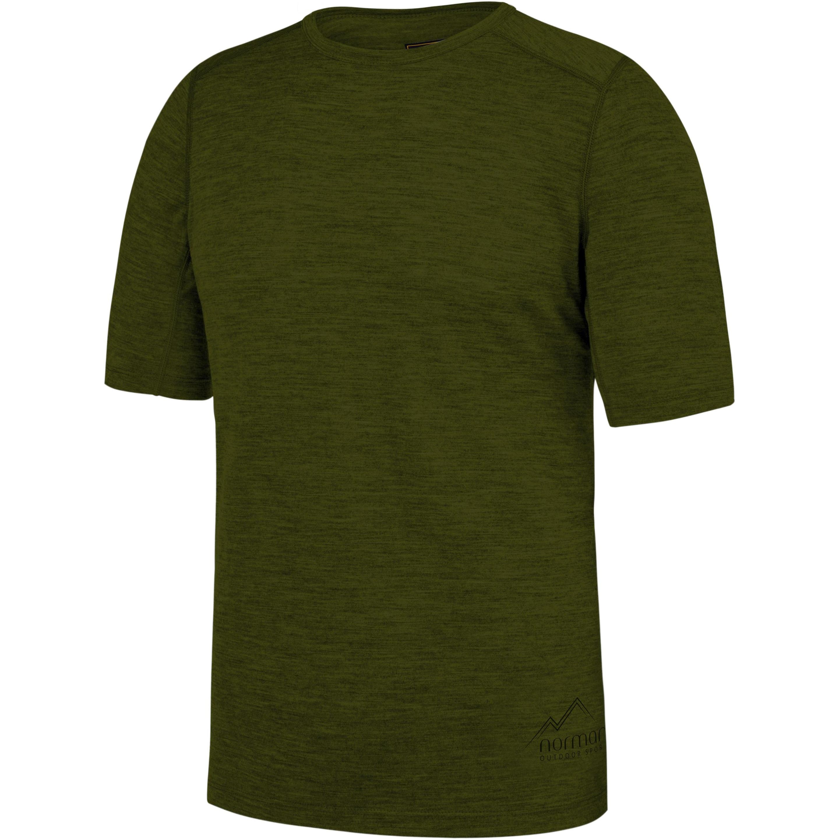 Thumbnail - Normani, Herren, Funktionsshirt, Herren Merino T-Shirt Darwin (XXL), Grün, XXL