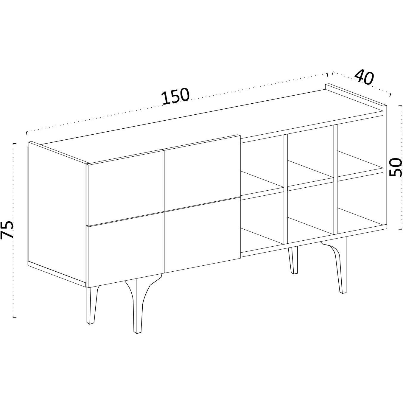 Thumbnail - Kalune Design, Kommode + Sideboard, Karter (150 x 40 x 75 cm)