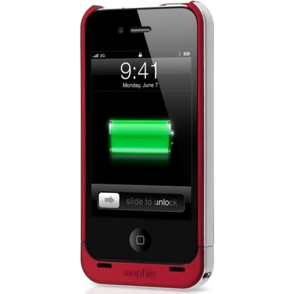 Thumbnail - mophie Juice Pack Air Aufladbares iPhone 4/4S Cover rot (PRODUCT) RED (LG G4s, Apple iPhone 4), Smartphone Hülle, Rot