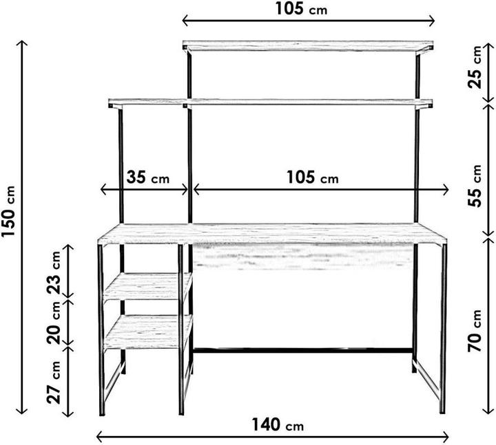 Produktbild Kalune Design Melany (140 x 55 x 150 cm)