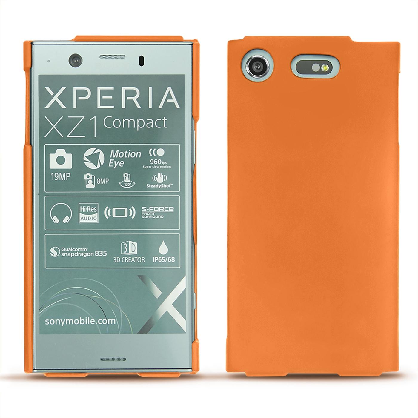 Thumbnail - Noreve Lederschutzhülle (Sony Xperia XZ1 Compact), Smartphone Hülle, Orange