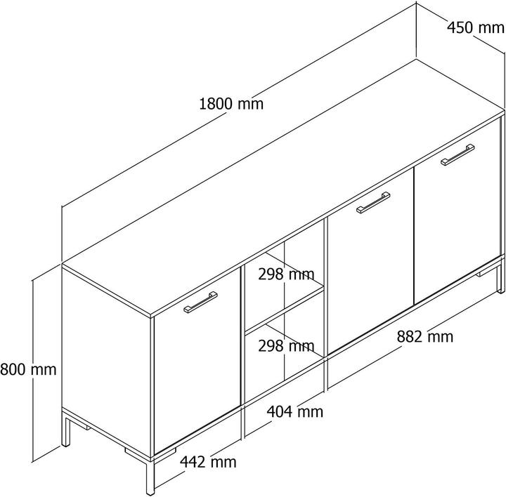 Image du produit Kalune Design Jannik (180 x 45 x 80 cm)