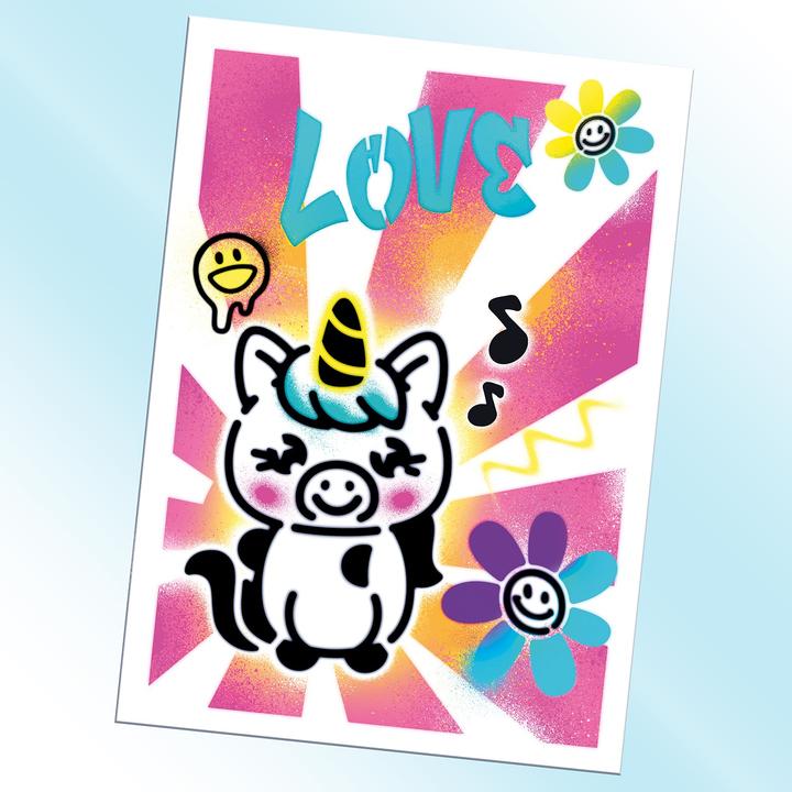 Actual product image Canal Toys Airbrush ART Mini Poster Kit Sprayer Starter 6+