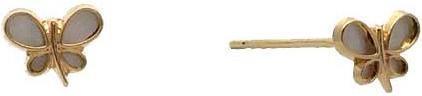 Image du produit Passion Boucles D'Oreilles Or 9 Carats - Nacre - Papillon
