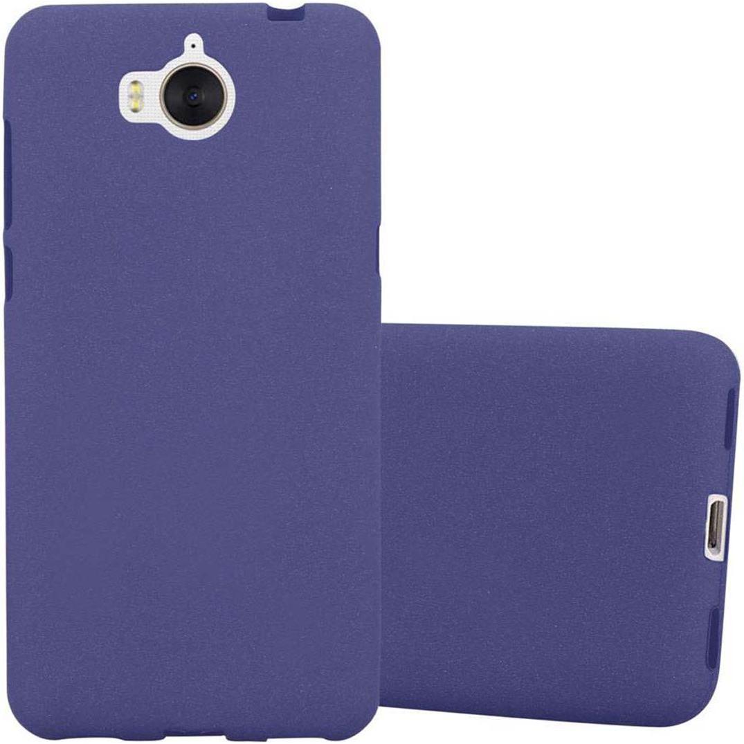 Cadorabo TPU Frosted Cover (Huawei Y6 (2017)), Smartphone Hülle, Blau
