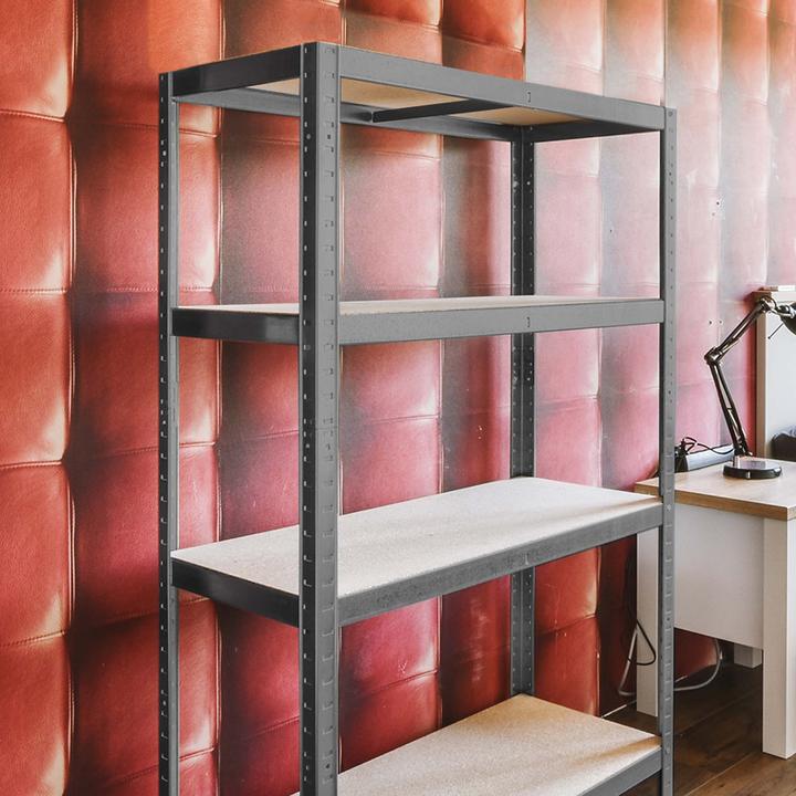 Actual product image Wiltec Heavy-duty shelving, anthracite 160x60x180cm Plug-in shelving, workshop shelving, cellar