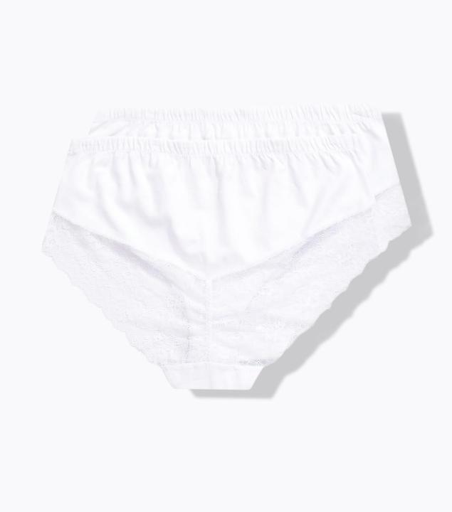 Produktbild Ulla Popken Midislips, 2er-Pack, seitlicher Spitzeneinsatz (60, 2er Pack)