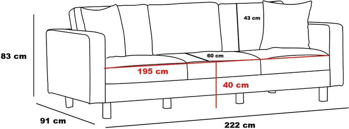 Image du produit Atelier del Sofa Amandine (3 places)