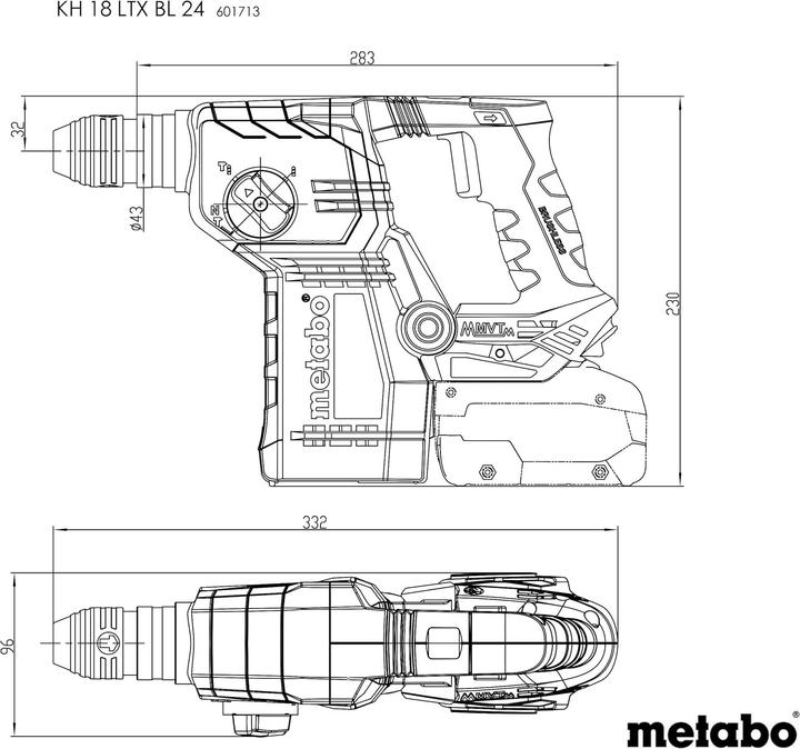 Produktbild Metabo KH 18 LTX BL 24 (Bohrhammer)