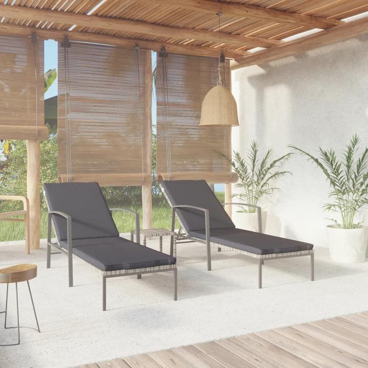 Actual product image vidaXL Sonnenliege mit Tisch (195 cm)
