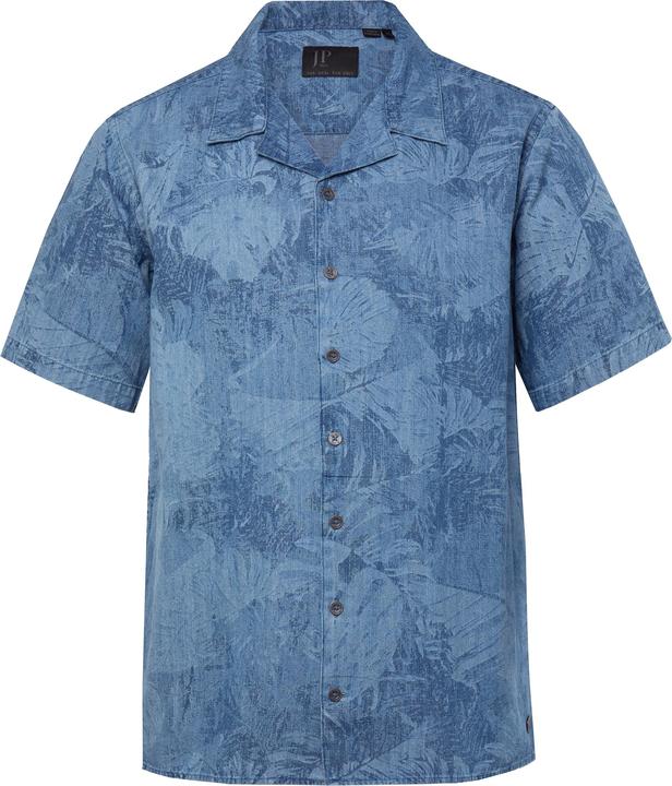 Immagine prodotto JP1880 JP 1880 Jeanshemd, Denim, Halbarm, Laserprint, Cuba-Kragen, Cuba-Fit (7XL)