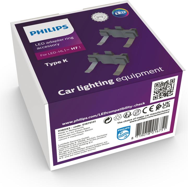 Produktbild Philips Kfz Lampenfassung 11180X2 Sockel PX26d Bauart (Kfz-Leuchtmittel) H7
