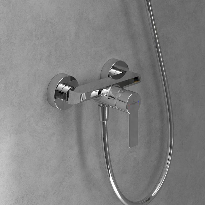 Actual product image Villeroy & Boch V&B Single-lever shower mixer ARCHITECTURA wall-mounted, 218x130x137mm chrome