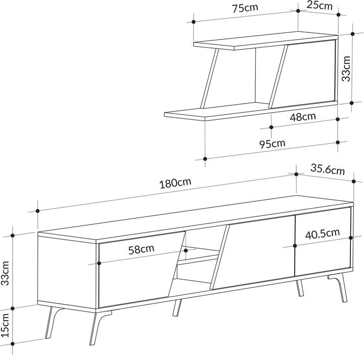 Actual product image Homitis Ariana (180 x 35.5 x 48 cm)