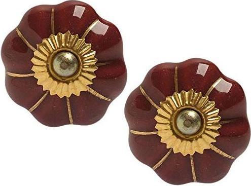 Produktbild Tranquillo Möbelgriff handgemacht, Ø 4 cm, Rotbraun/Gold