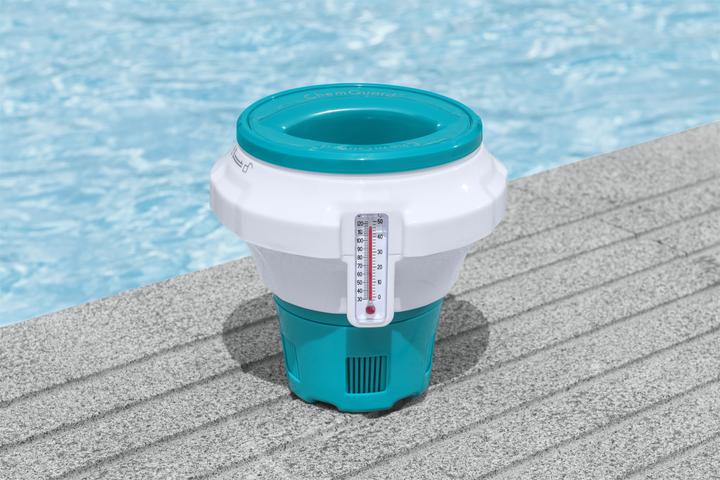 Produktbild Bestway Dosierschwimmer mit Chemguard™ Schutzhandschuh Ø 17.5 x 18.6 cm