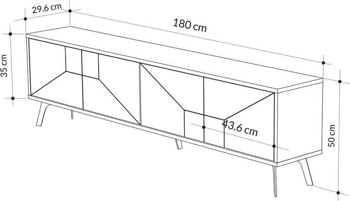 Immagine prodotto Skye Decor Alex (180 x 29,5 x 50 cm)