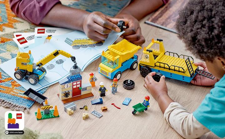 Image du produit LEGO Véhicules de construction et grue avec boule de démolition (60391, LEGO City)