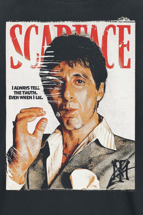 Produktbild Merchcode Scarface Magazine Cover Oversize Tee - 210166 (S)