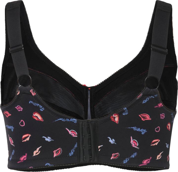 Image du produit Ulla Popken Soutien-gorge de maintien, sans armatures. Imprimé bouche. Bonnet C-F. (105 C)