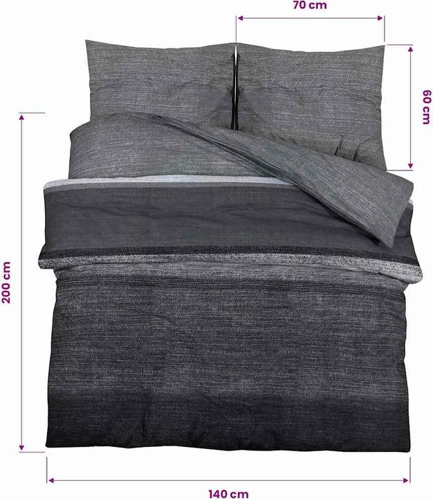Produktbild vidaXL Bettwäsche Set (Duvetbezug, 140 x 200 cm)