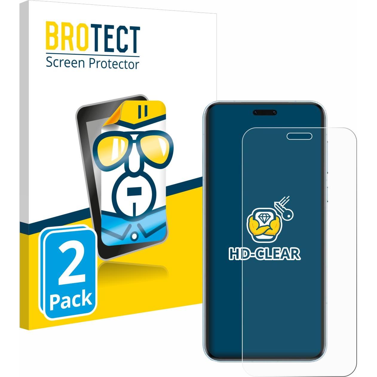 BROTECT Schutzfolie Displayschutz Displayschutzfolie Folie Klar Transparent (2 Stück, Honor Magic), Smartphone Schutzfol...