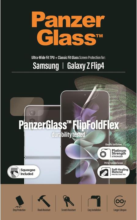 Produktbild PanzerGlass Ultra Wide Fit (1 Stück, Samsung Galaxy Z Flip4)