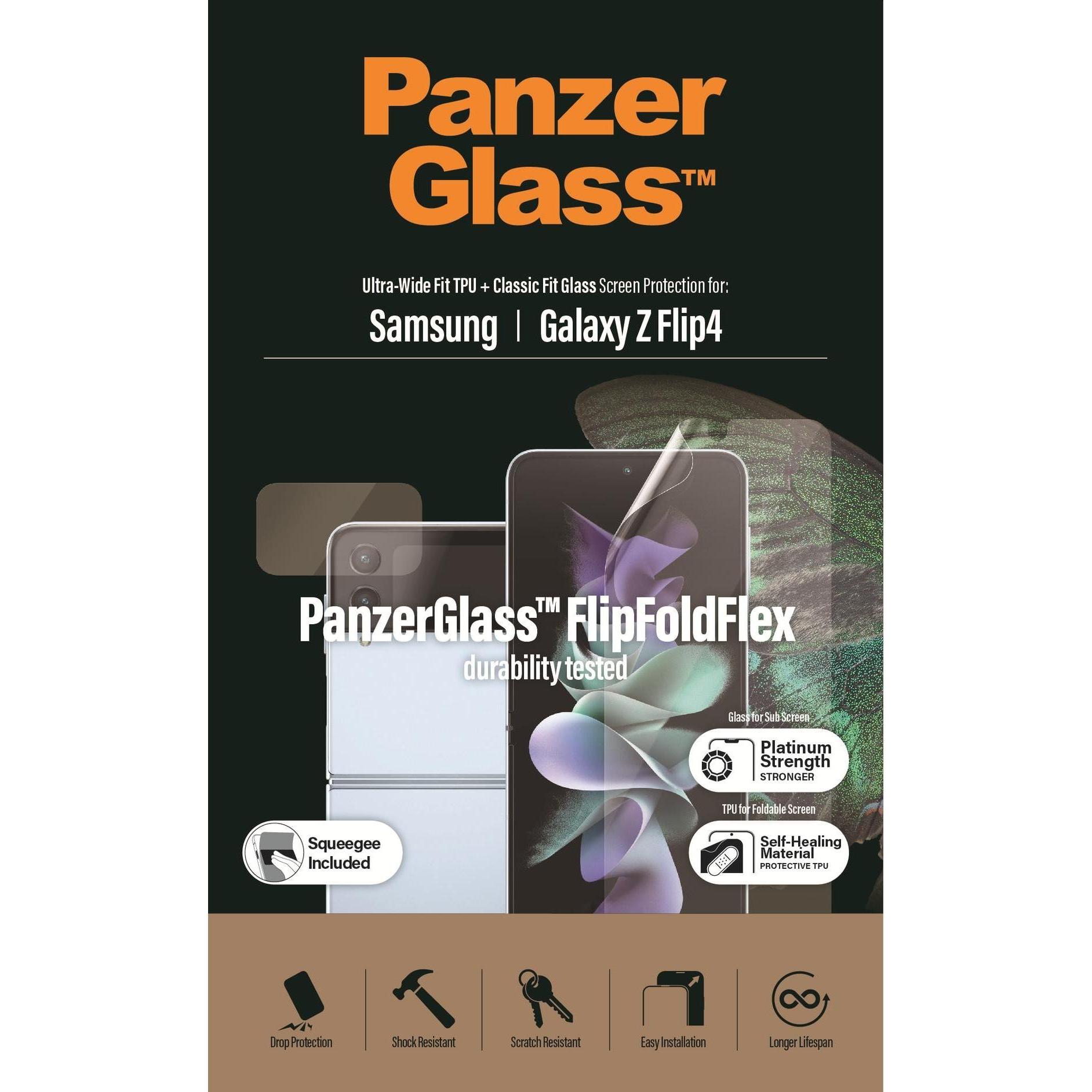 Thumbnail - PanzerGlass Ultra Wide Fit (1 Stück, Samsung Galaxy Z Flip4), Smartphone Schutzfolie, Transparent