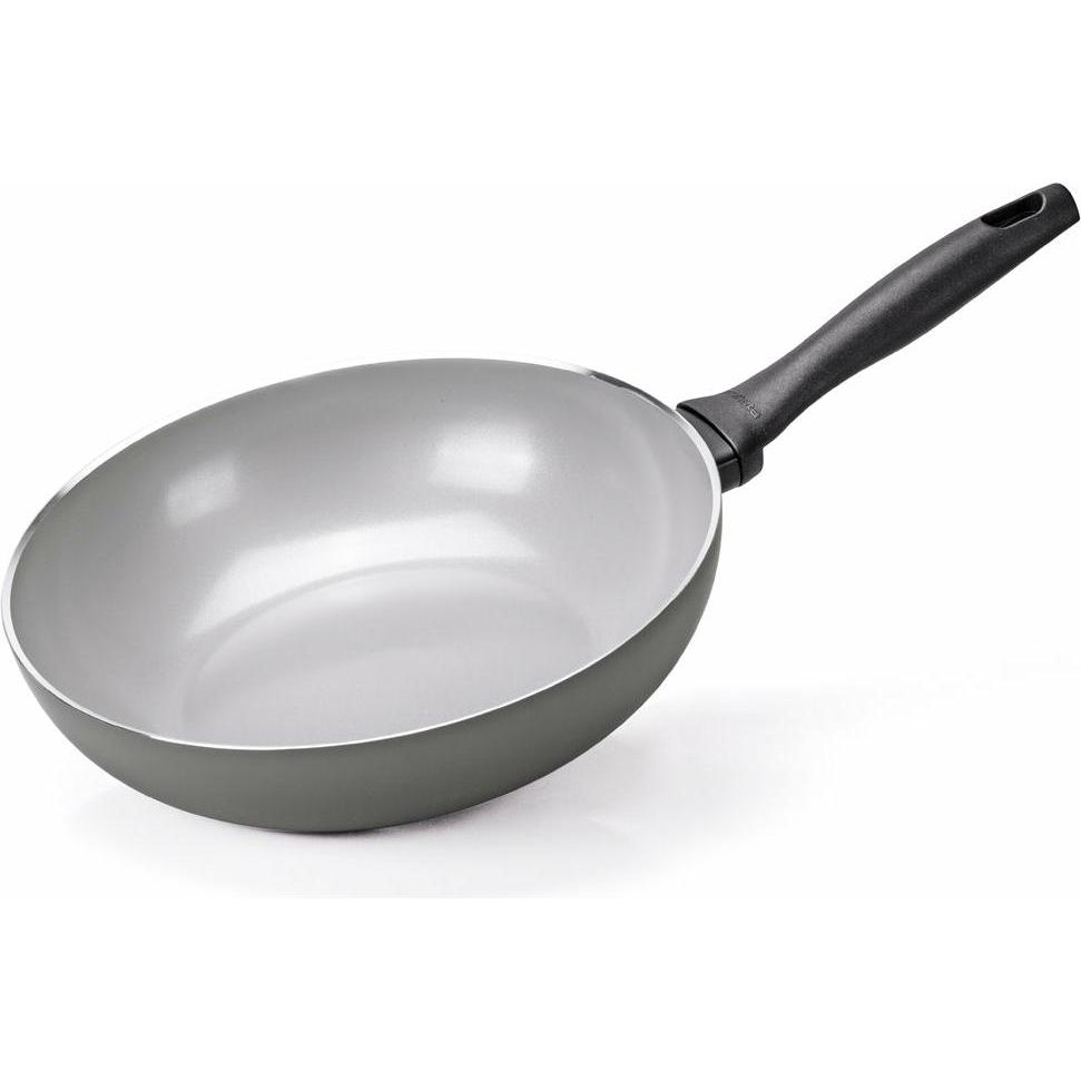 Moneta Nero/Grigio Wok 1 Manico 28Cm Melodia, Padella + Pentola,