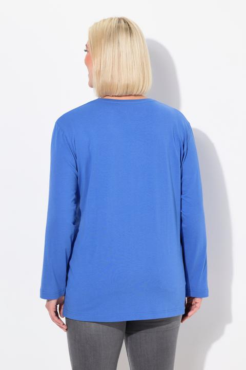 Produktbild Ulla Popken Shirt, V-Ausschnitt, Relaxed, Langarm (68)