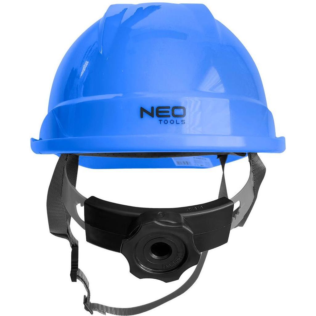 Neo, Kopfschutz, Industriehelm mit Kinnriemen, blau (52 - 64 cm)