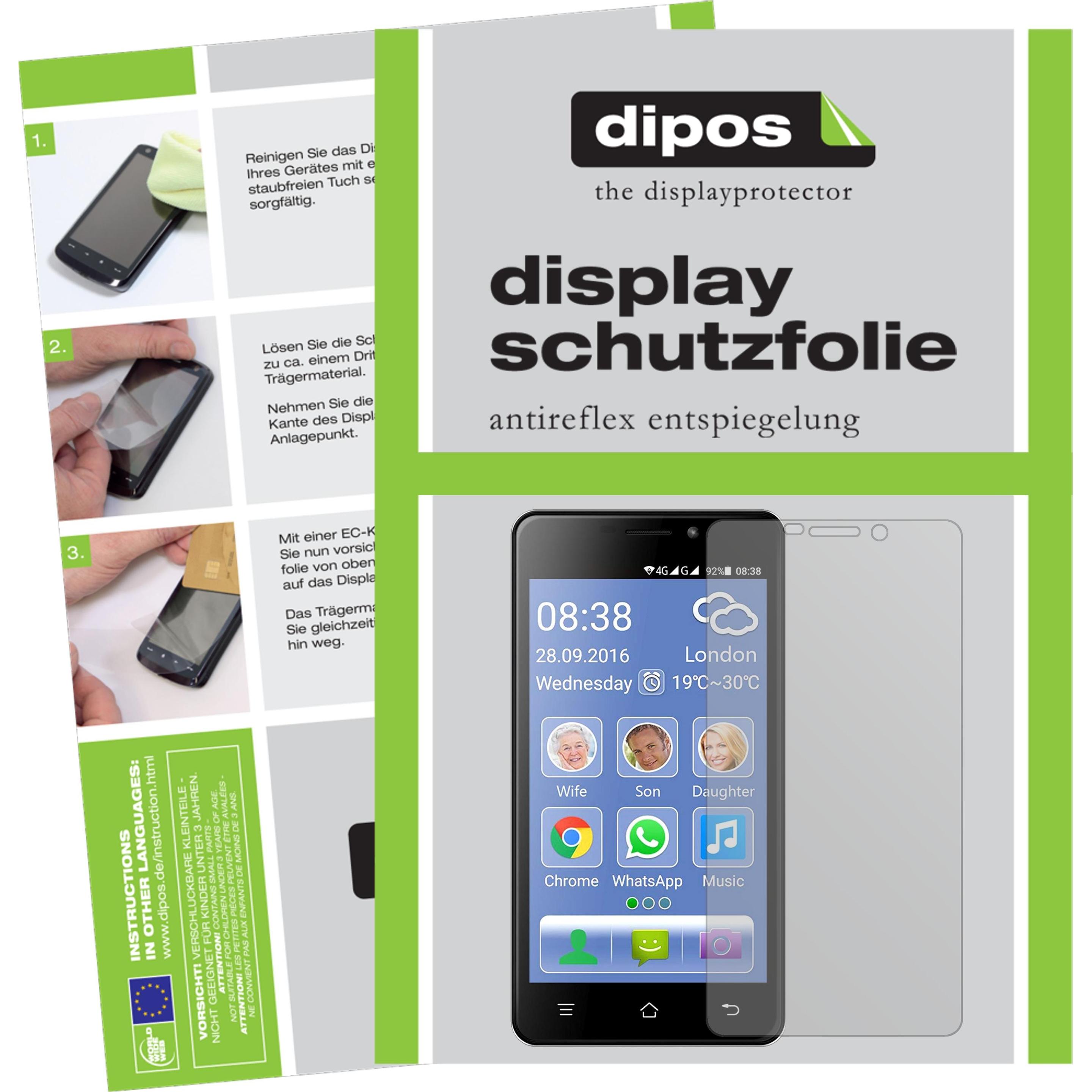 Thumbnail - Dipos Displayschutzfolie Antireflex (2 Stück, Switel eSmart M2), Smartphone Schutzfolie, Transparent