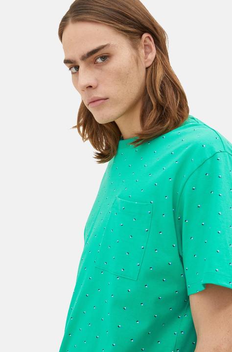 Actual product image Tom Tailor T-Shirt Kurzarmshirt gepunktet mit Brusttasche (M)