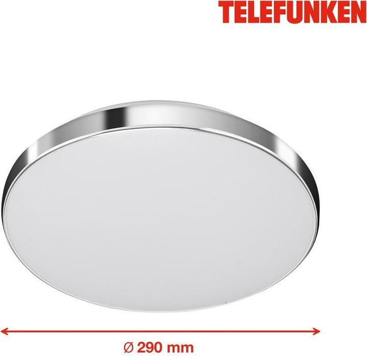 Produktbild Telefunken Sensor-LED Deckenleuchte, weiss-chrom, IP44, 1xLED/16W (1500 lm)
