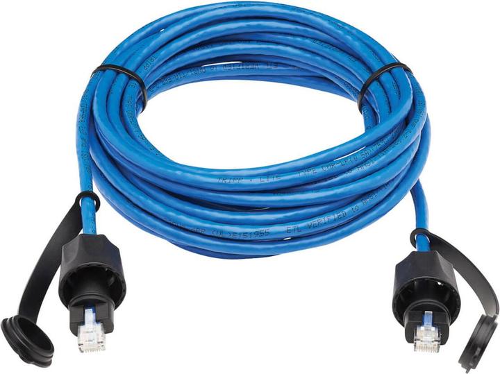 Produktbild Eaton Industrial Cat6 UTP Ethernet Cable RJ45m/M 100W PoE CMR-LP IP68 Blue 23 ft. 7.01m (U/UTP, CAT6, 7.01 m)
