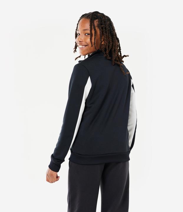 Actual product image Decathlon Training jacket tracksuit kids - black/white (176)