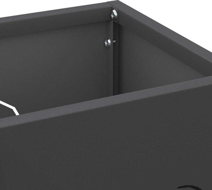 vidaXL Portaombrelli in acciaio nero medio