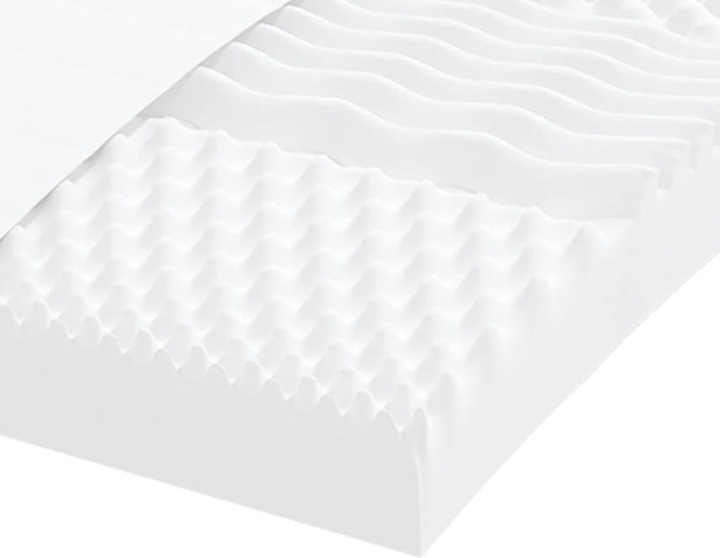 Produktbild VidaXL Schaumstoffmatratze 120 x 220 cm 7-Zonen Härtegrad 20 ILD (120 x 220 cm, Schaumstoffkern)